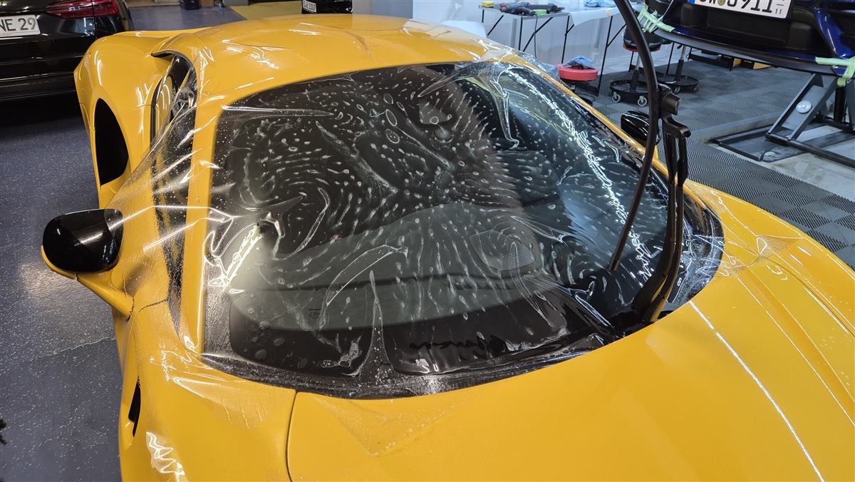Porsche PPF Schutzfolie Applikation